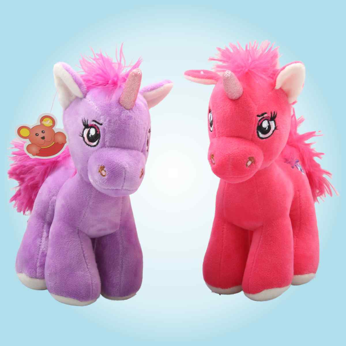 Plüsch-Einhorn mit Stickereien Kuscheltiere Fantasy