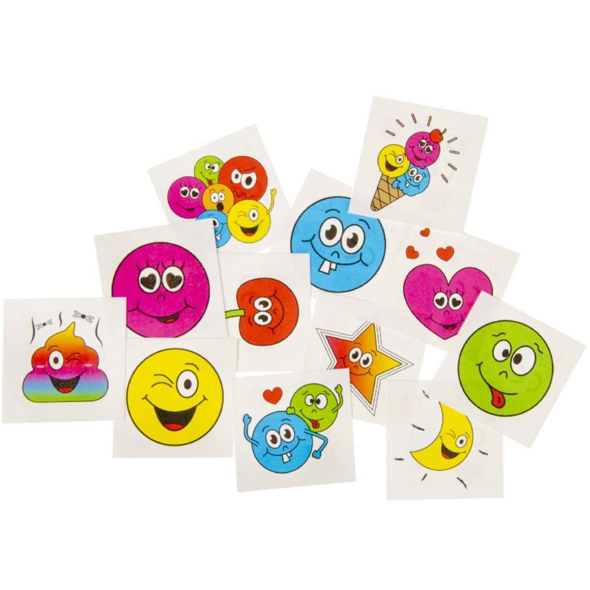 Tattoos Smile, 12er Set Körperschmuck für Kids