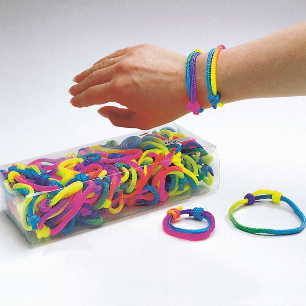 Rainbow-Armbaender-verstellbar Neon-Armbänder