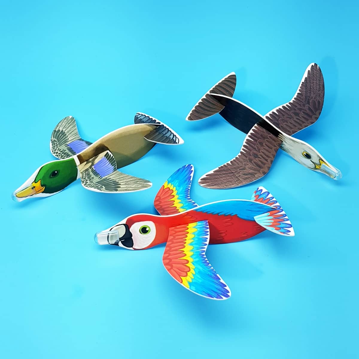 Fluggleiter mit Vogel-Motiven zum selbst Zusammenbauen