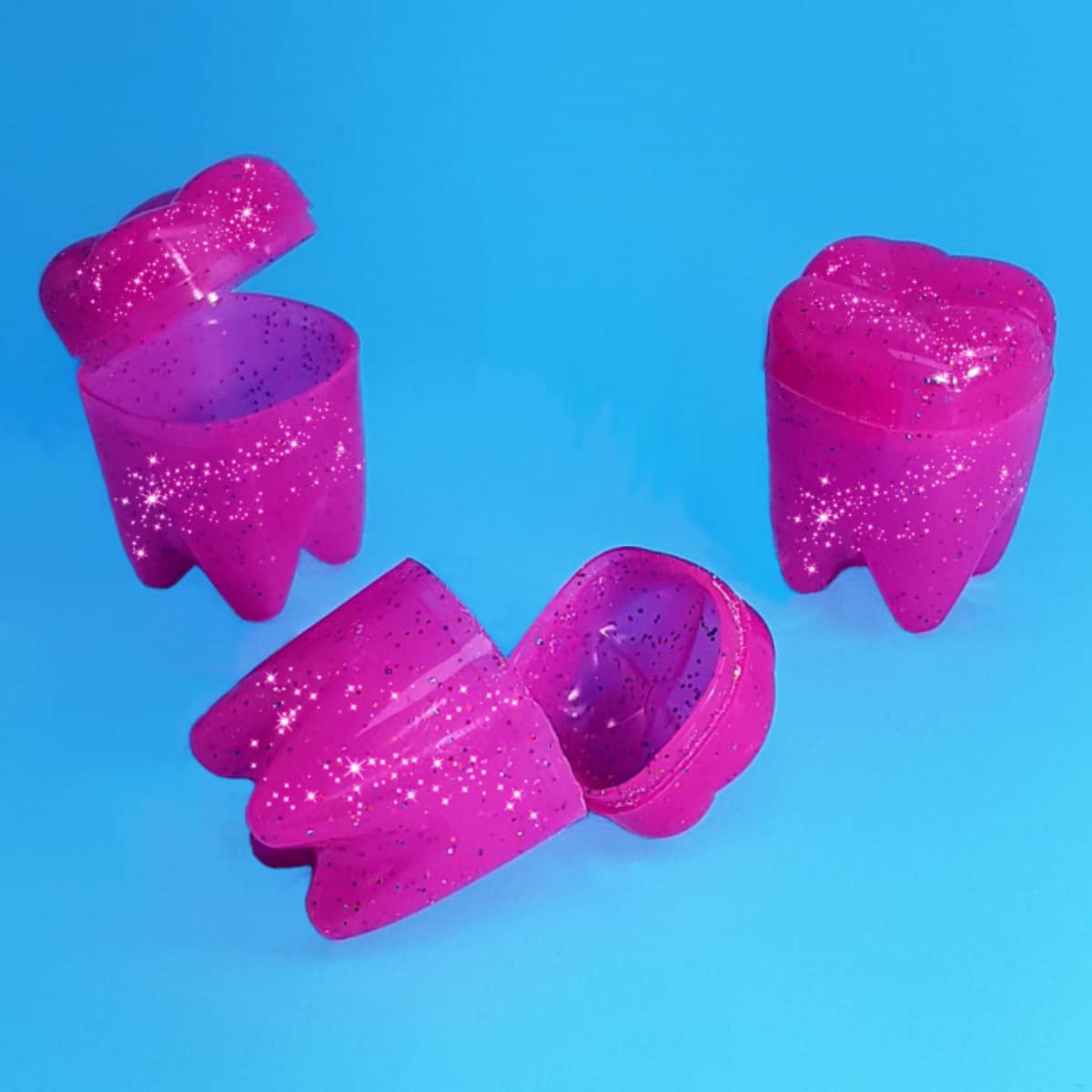 pinke funkelnde Zahnbox für Kinder