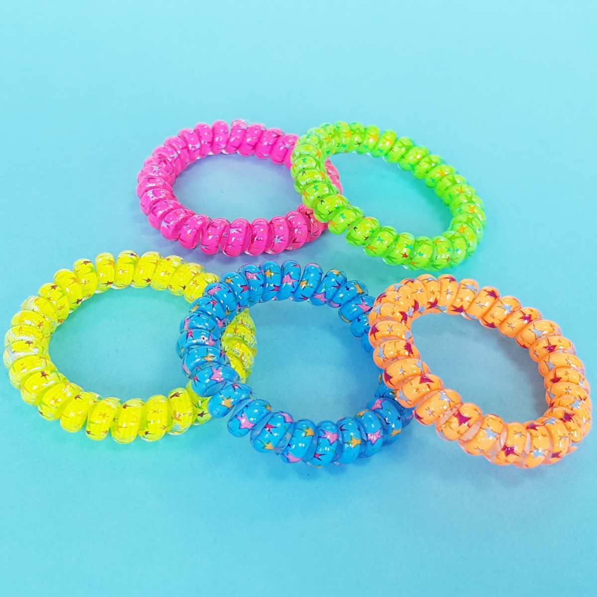 Neon-Spiralarmreifen Haargummis