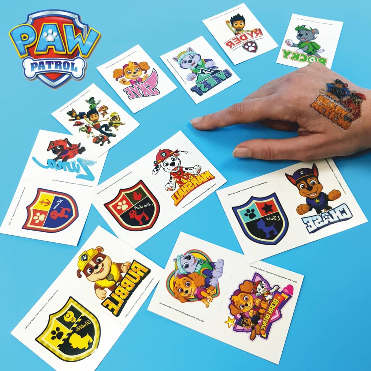 Tattoos Paw Patrol, 2er-Set Helfer auf vier Pfoten, abwaschbar