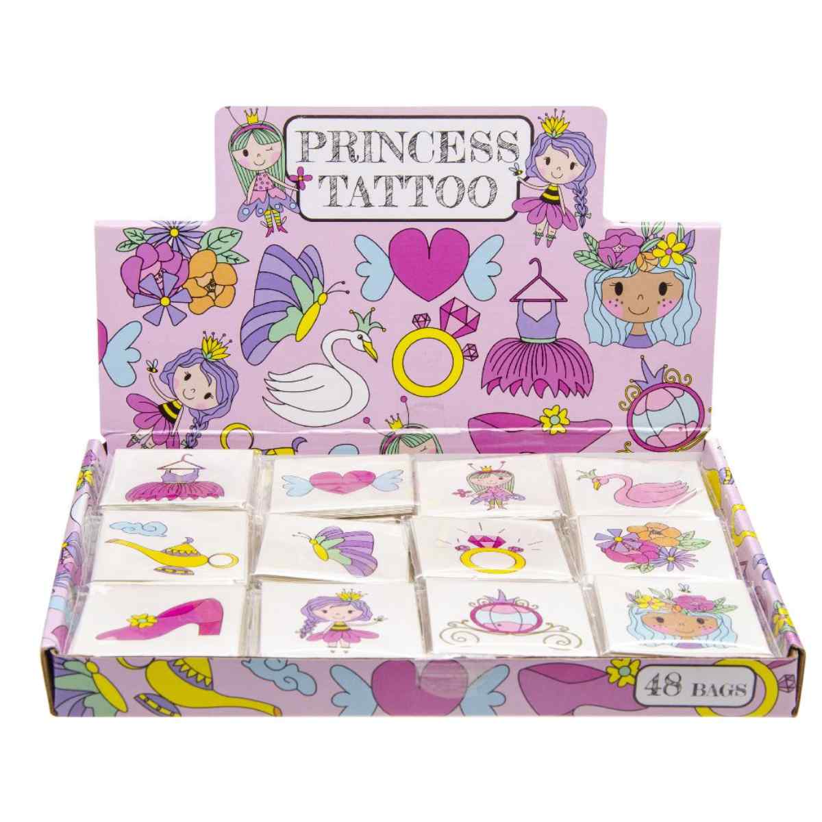 Tattoos Prinzessin, 12er Set Körperschmuck für Kids
