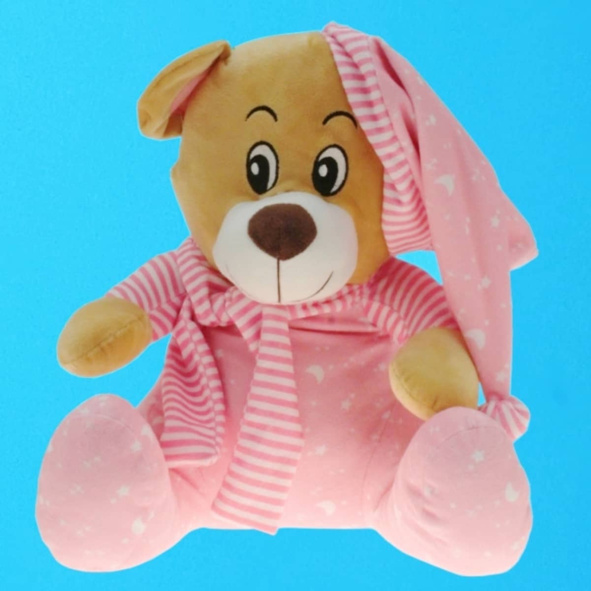 Kuschelbär im rosa Schlafanzug