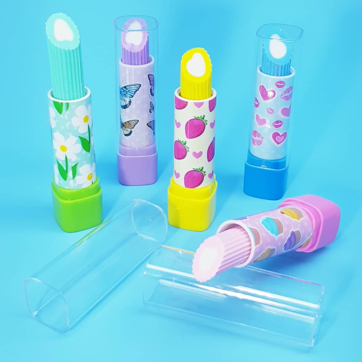 Radiergummis Lipstick Radierer im originellen Lippenstift-Design