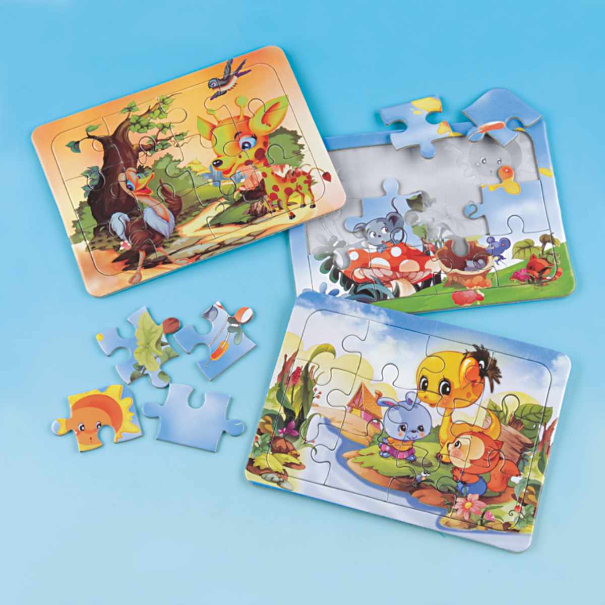 Lustige-Comic-Tierpuzzles Denkspiele