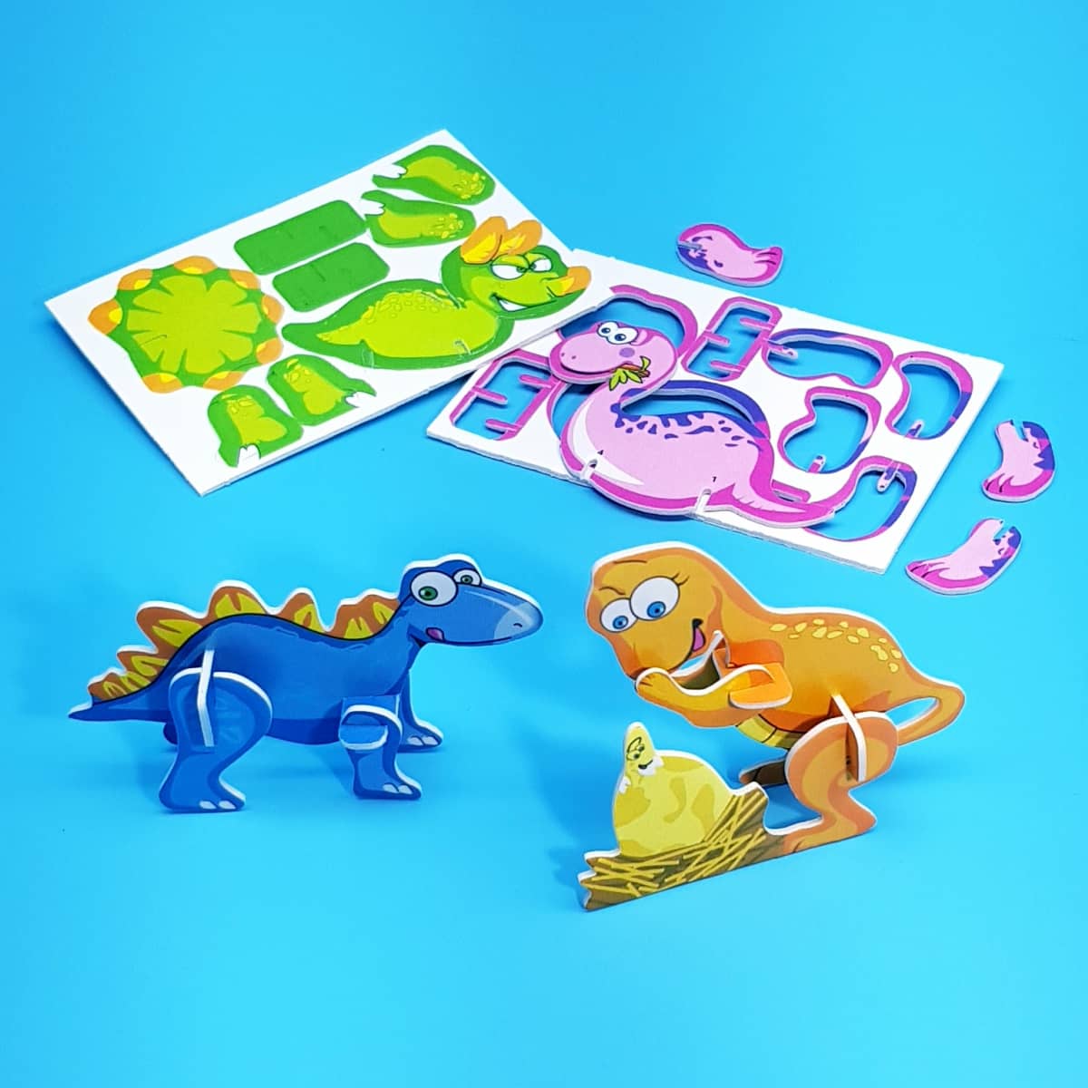 3D-Steckpuzzles Dinos Dinosaurier-Motive zum selbst bauen