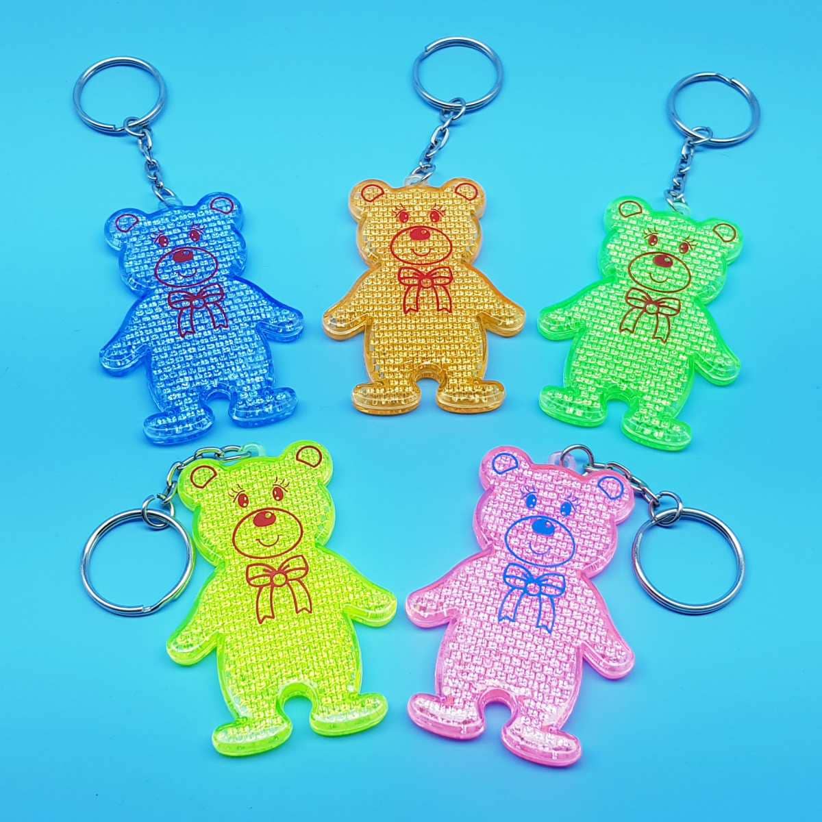 Reflektoren Bär mit Schlüsselring Schlüsselanhänger für Sicherheit auf dem Schulweg