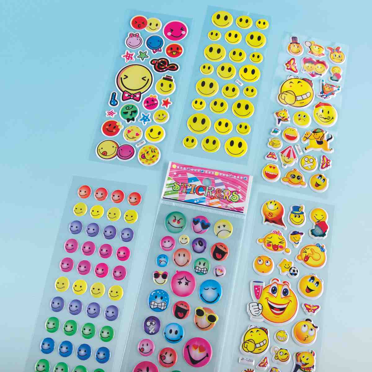 Sticker-Karten-Funny-Faces Aufkleber