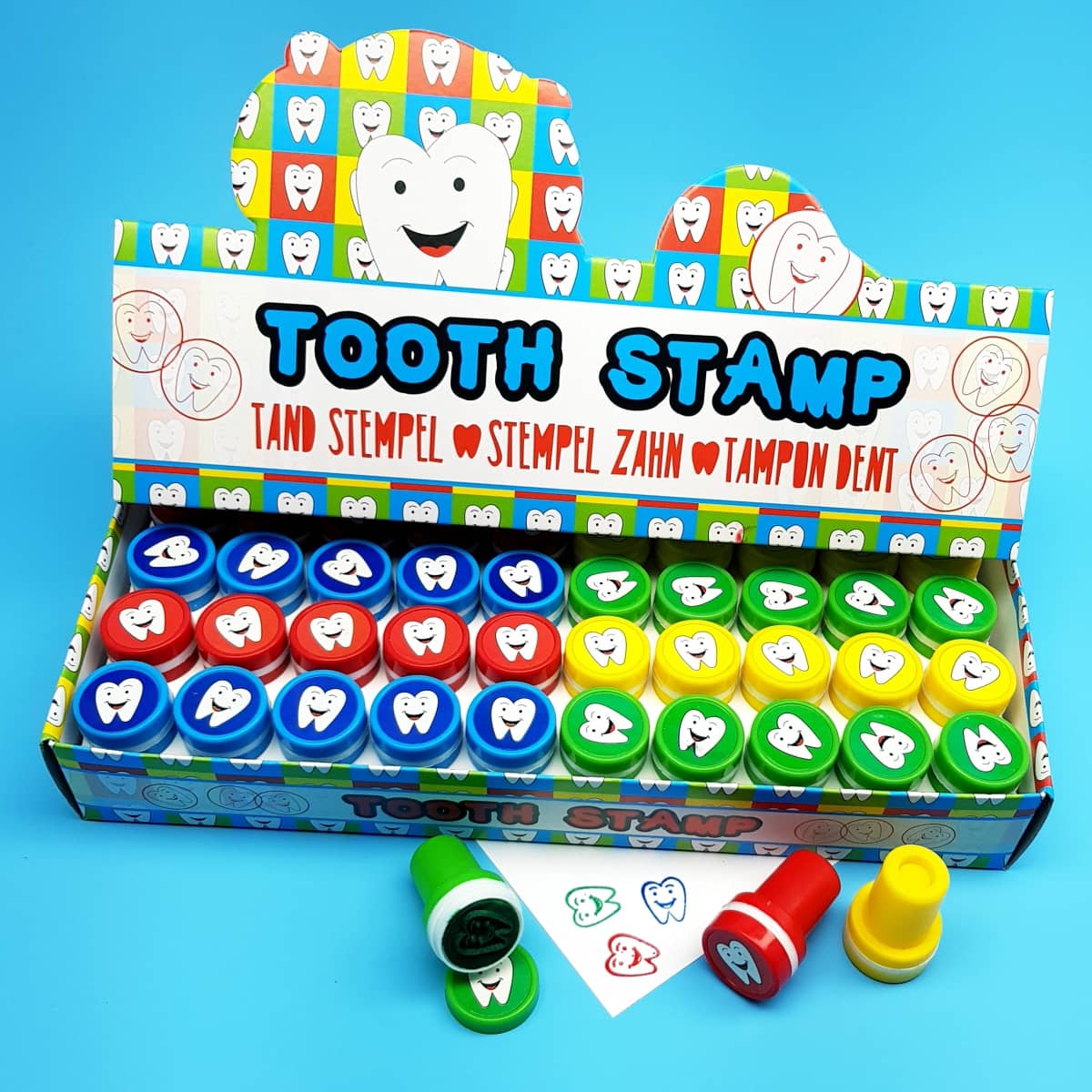 Stempel Zähne Stempel-Motive zum Ausmalen für Zahnarztpraxen