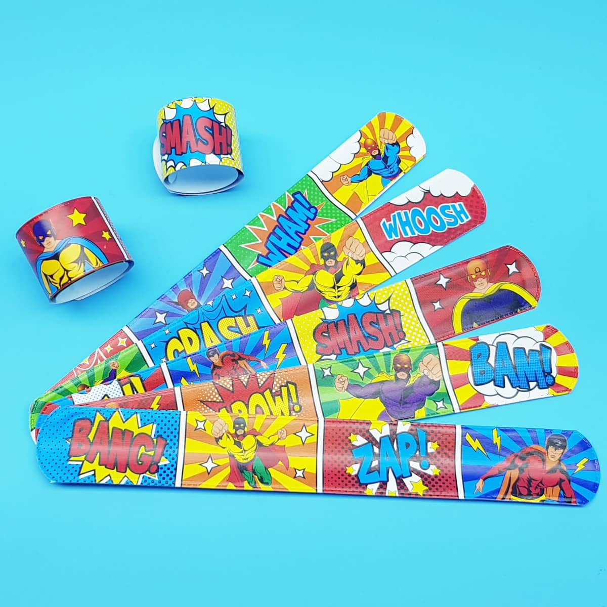 Schnapp-Armbänder Superhelden Modeaccessoires mit Action-Hero Motiven
