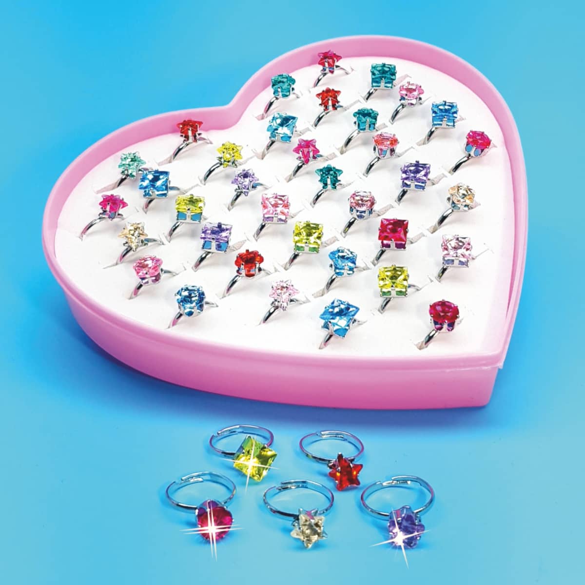 Kinderringe Beauty Feine Ringe in der Herzchenbox