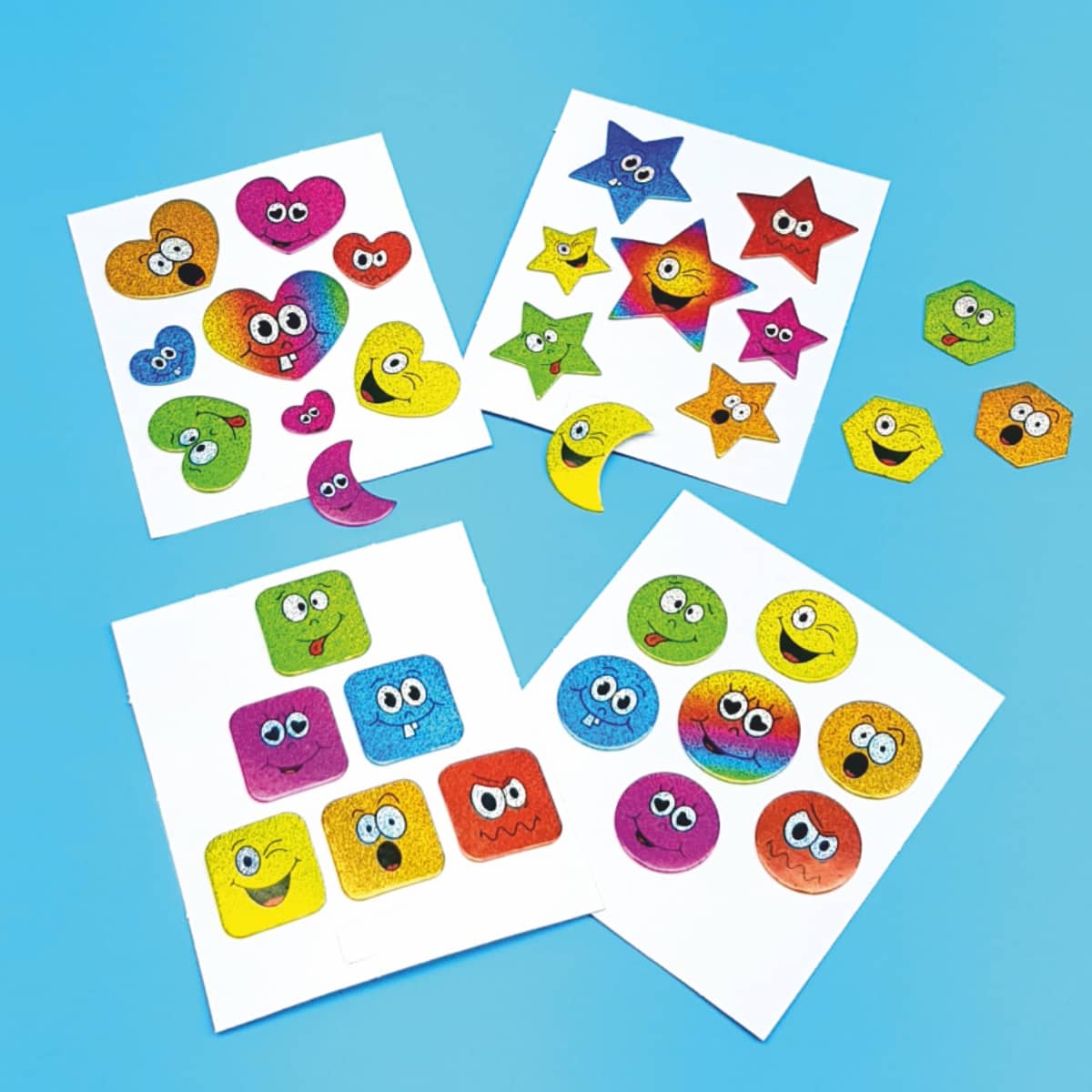 Sticker Emotions Aufkleber mit Smileys in witzigen Designs
