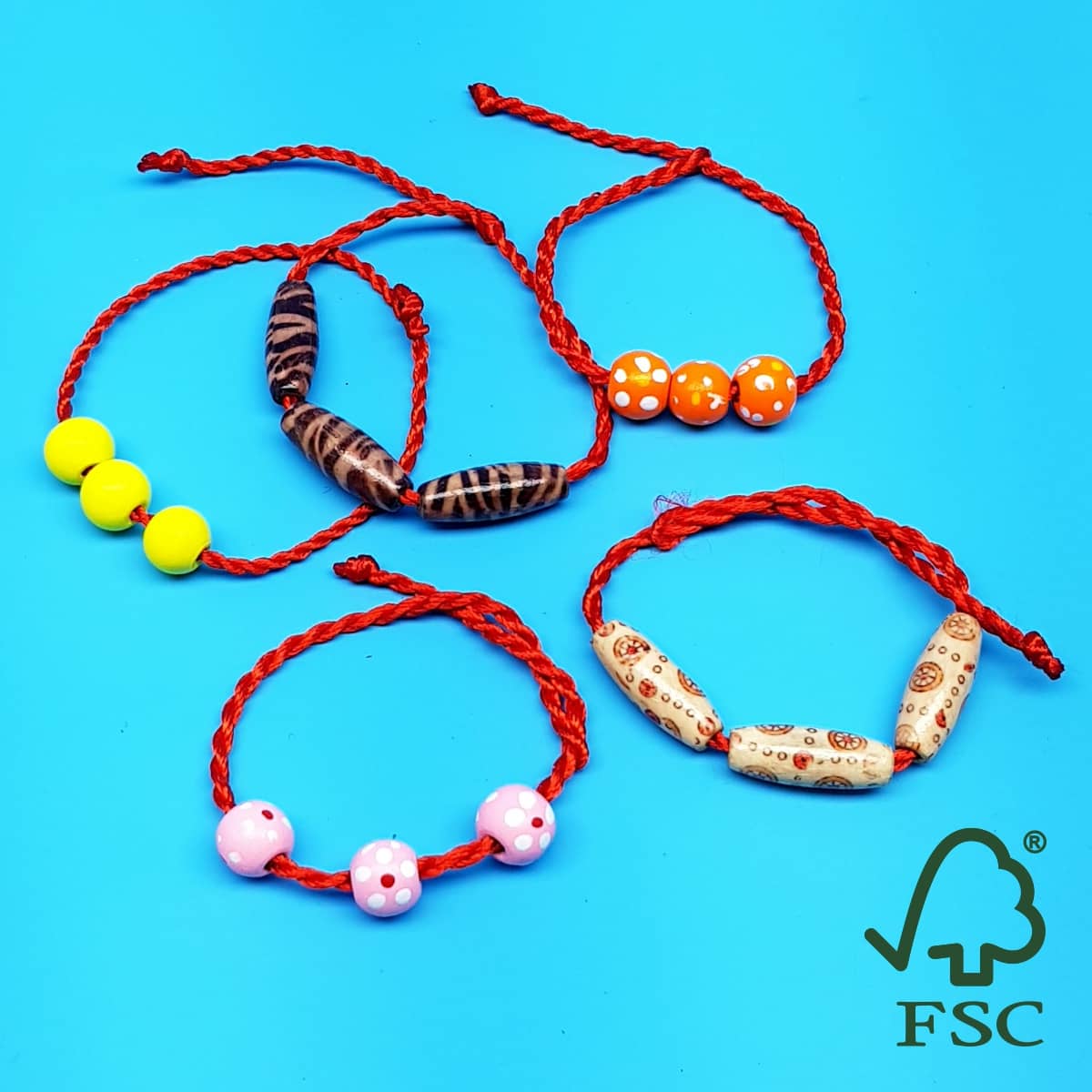 Holz-Armbänder Natur FSC-zertifizierter Modeschmuck aus nachhaltigen Materialien
