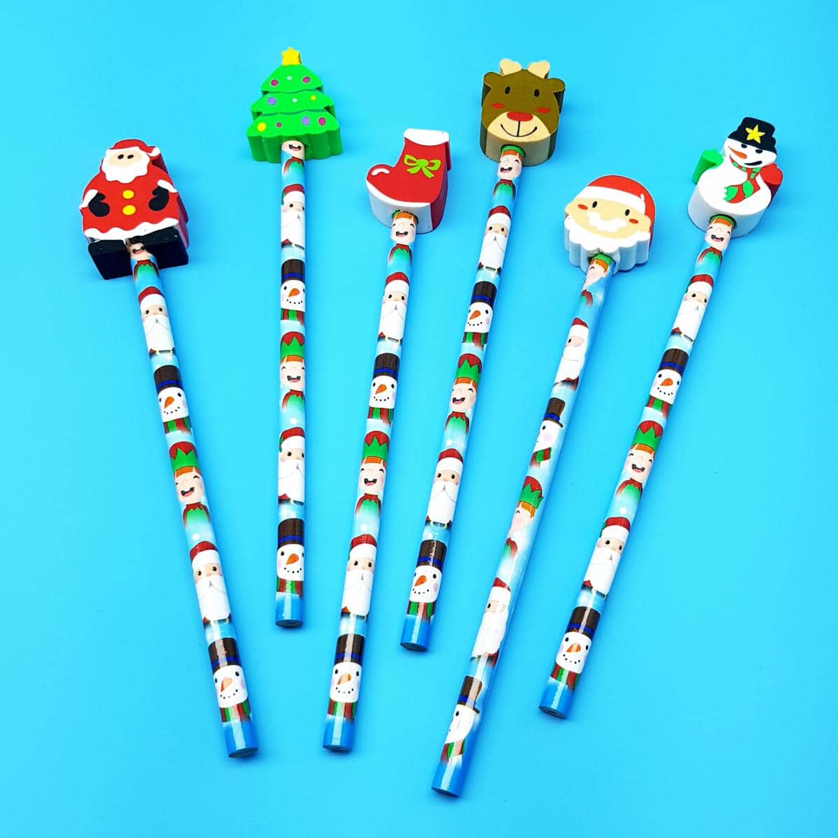 Bleistifte mit Radiergummis Weihnachten Schreibwaren mit Winter-Motiven