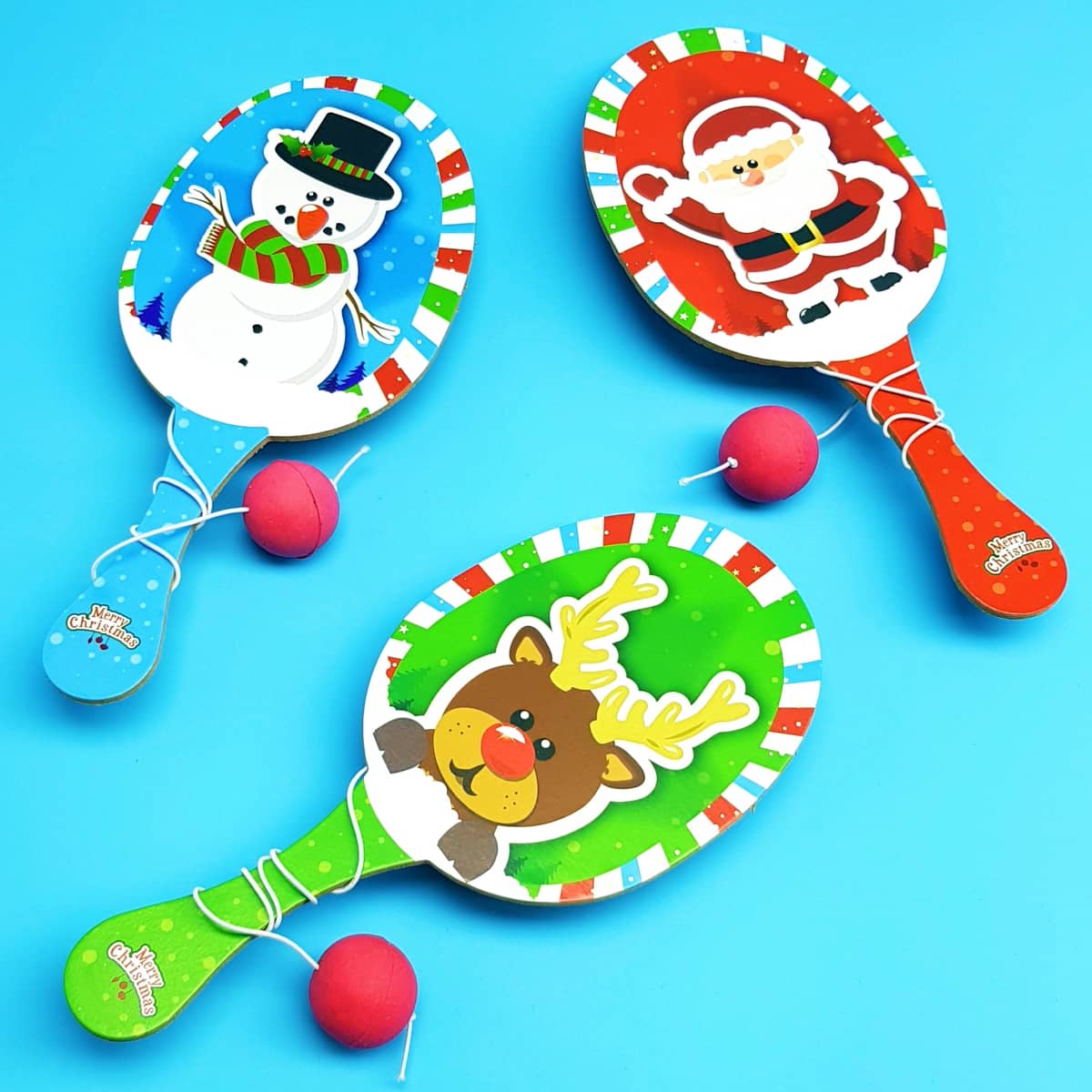 Weihnachtliches Paddle Ball Spiel