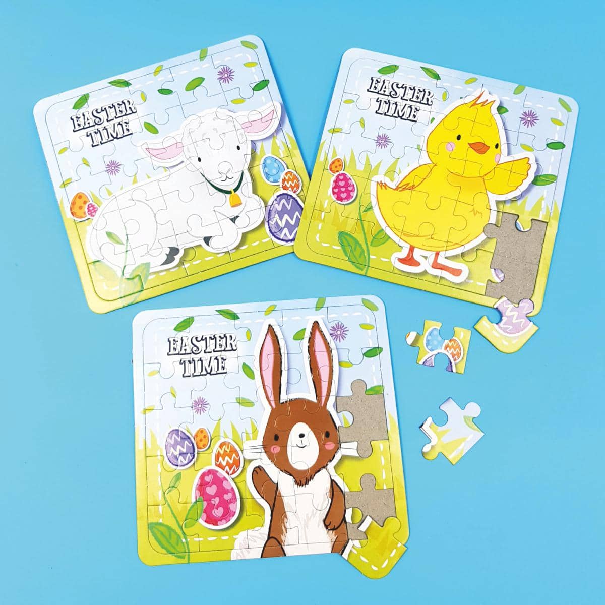 Puzzles Ostern Küken, Hase und Lamm