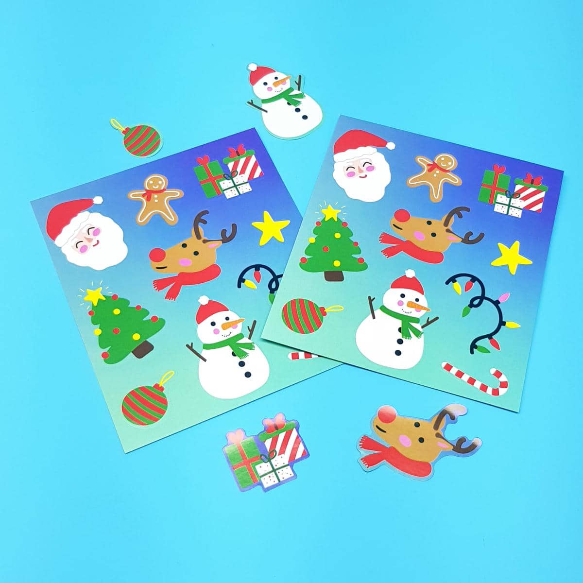 Sticker Weihnachten Aufkleber mit Weihnachtsmotiven