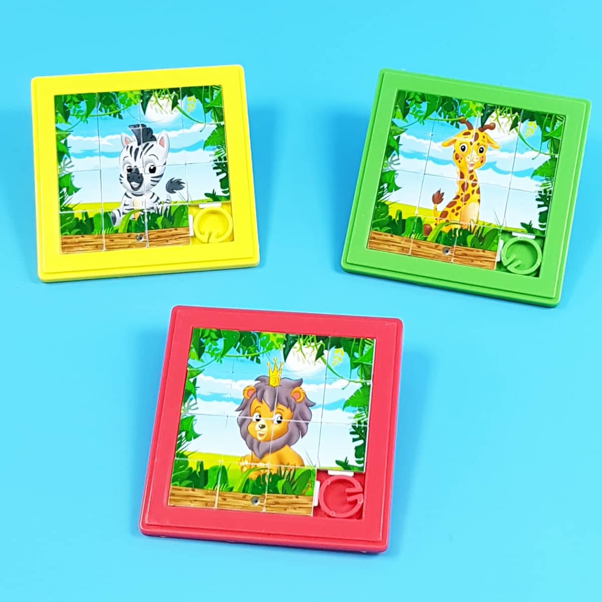 buntes Schieberätsel mit Tiermotiven