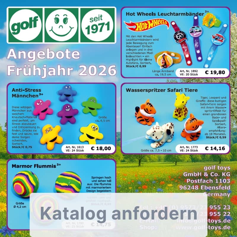 Katalog für Kinderzugabeartikel Frühjahr 2026