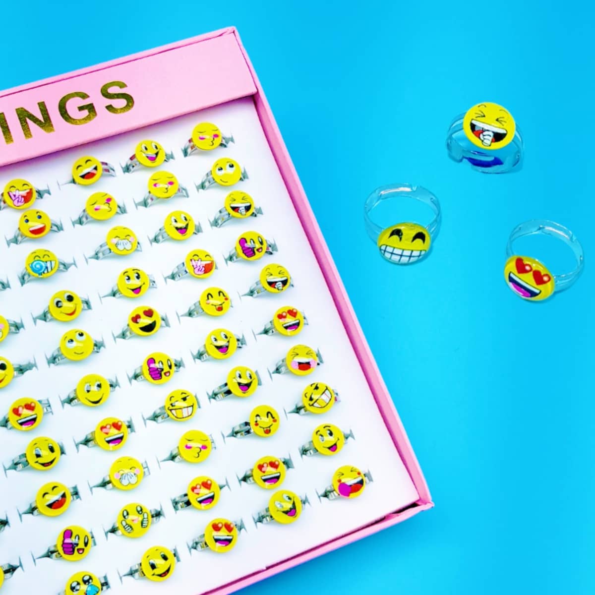 Kinderringe Emoji Motiv