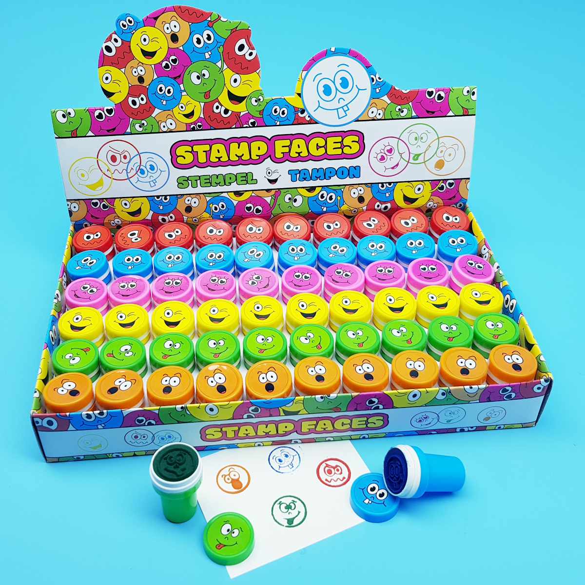 Stempel Smile Ausmalbare Stempelmotive mit Lachgesichtern