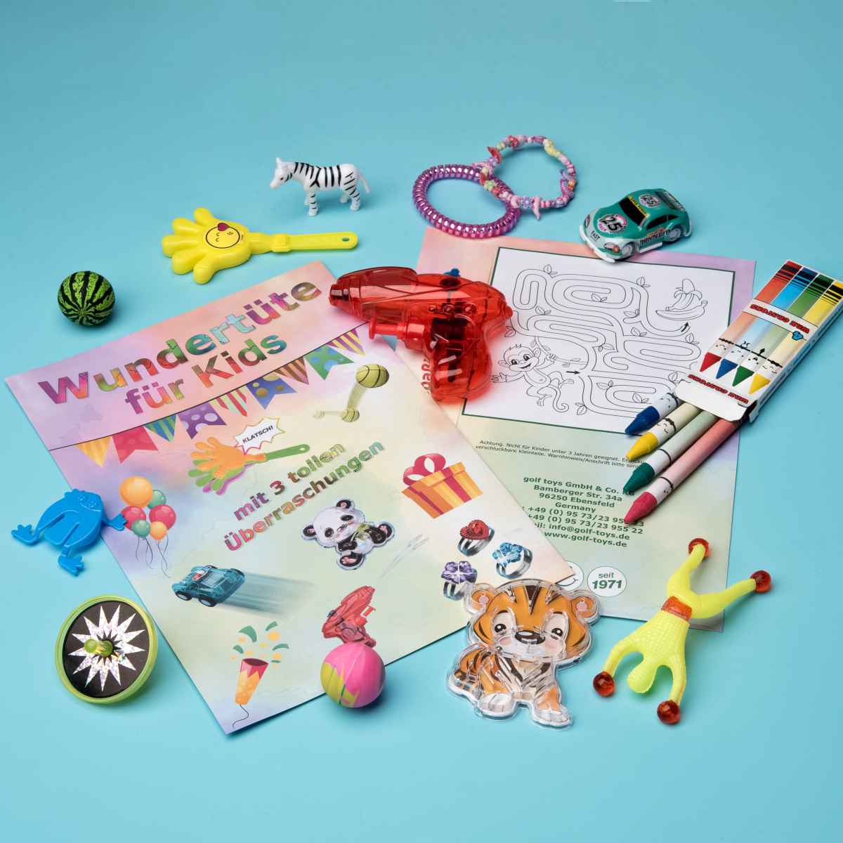 Wundertüten mit 3 Überraschungen Bunte Spielzeugmischung