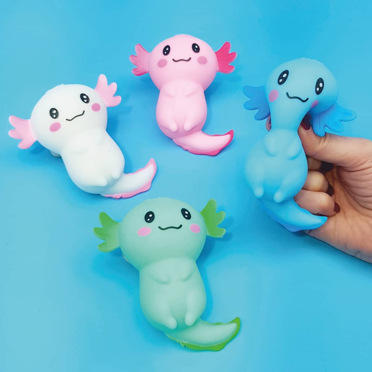 Knautsch-Axolotl Quetsch-Tierfiguren Trendtier Schwanzlurch