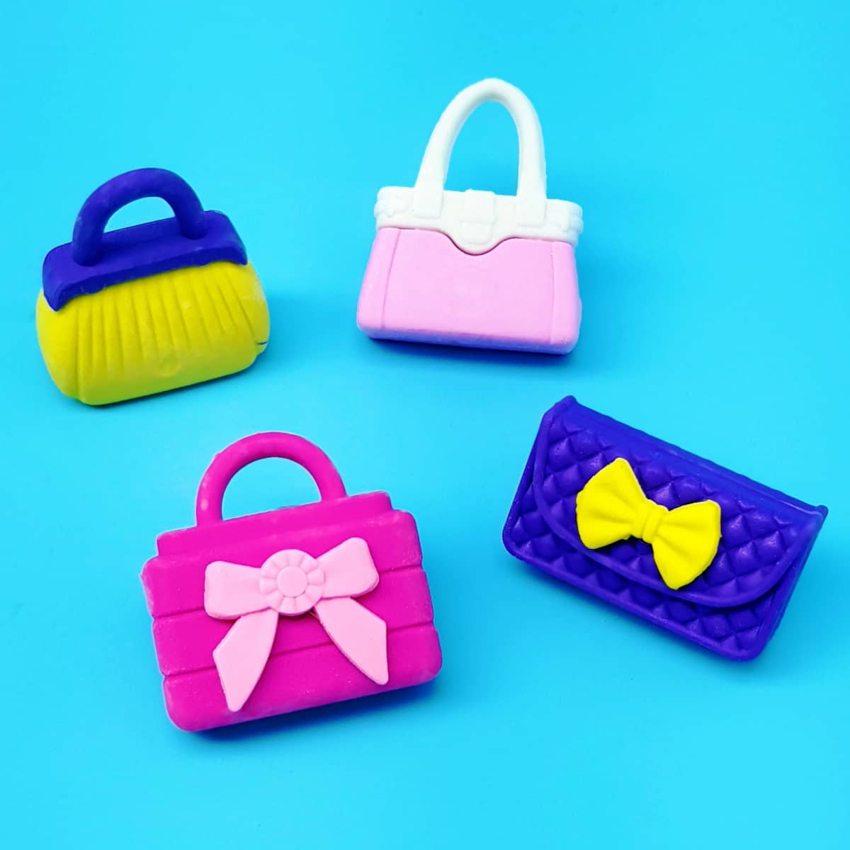Bunter Radiergummi in Handtaschenform