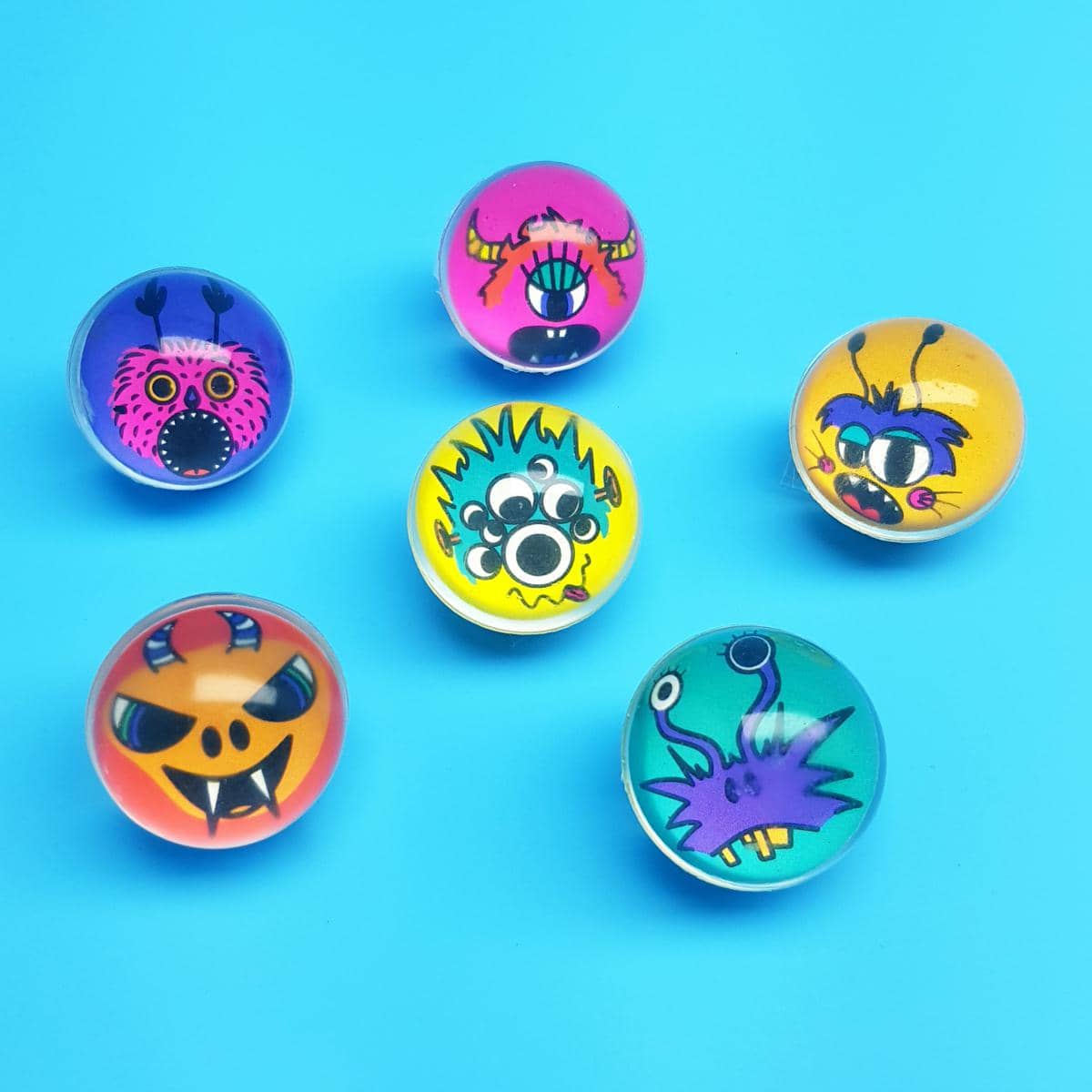 Flummis Monster Springbälle mit Gruselmotiven