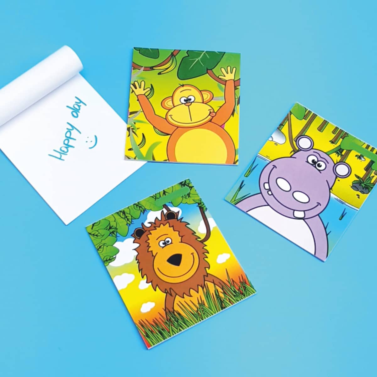 Notizblöcke Safari Schreibwaren für Notizen mit wilden Tiermotiven