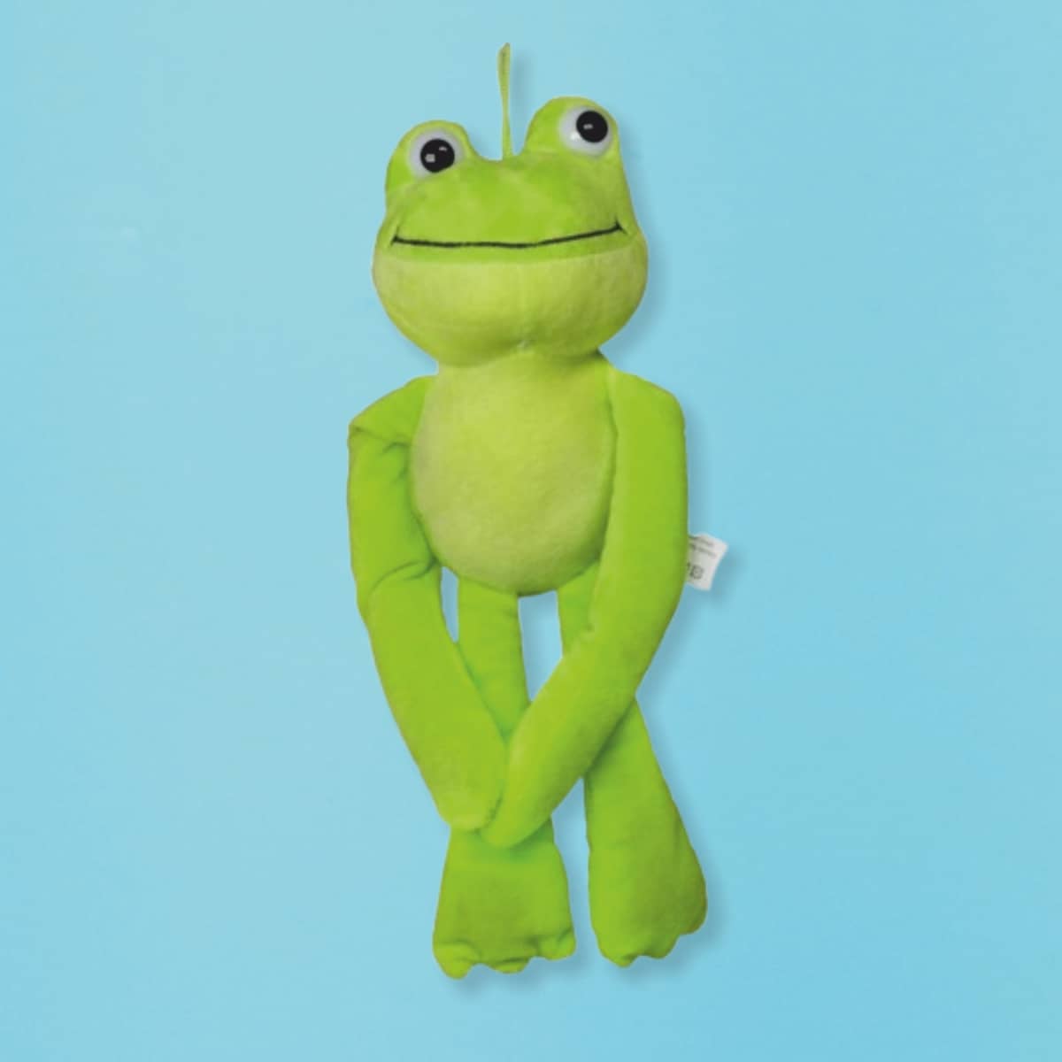 Kuscheltierchen Frosch mit Aufhängekordel und Klett-Händen