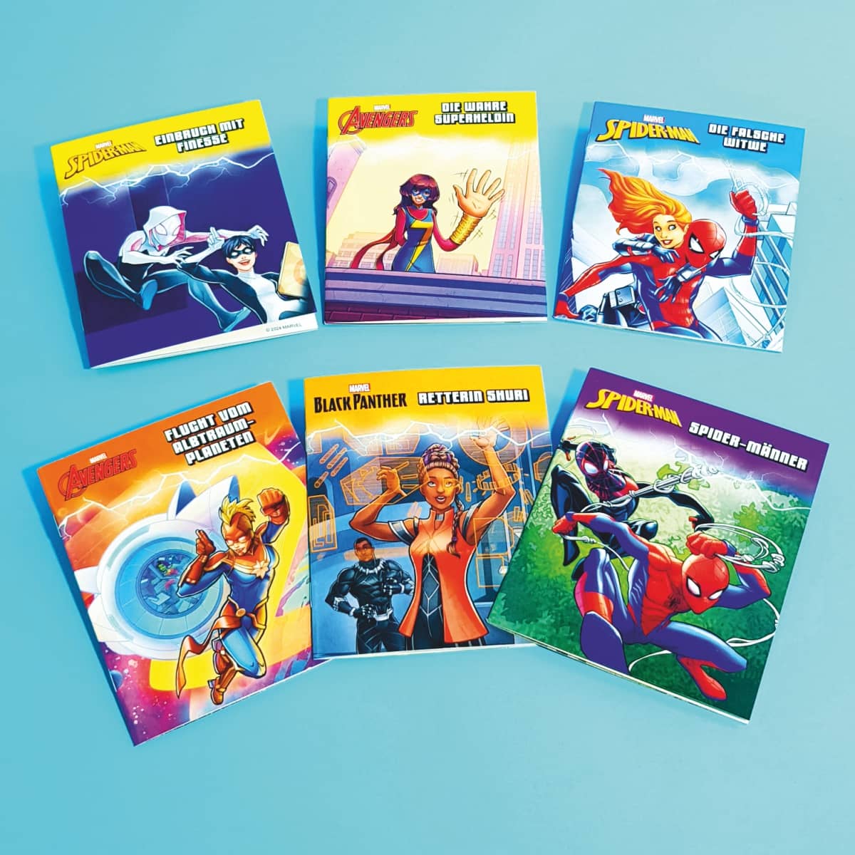 Mini-Bücher zum Vorlesen Pixie-Bücher mit Marvel-Abenteuern Spider-Man Captain Marvel Black Panther Avengers