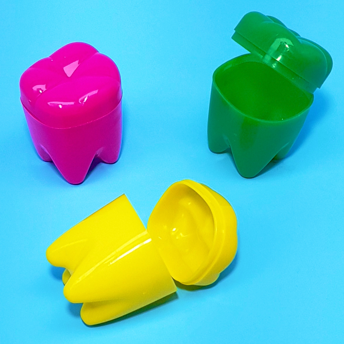 Bunte Milchzahndosen